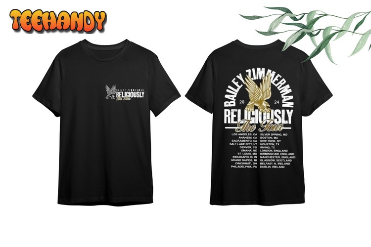 Bailey Zimmerman Fan Shirt Religiously Tour 2024 Shirt Country Music Hoodie