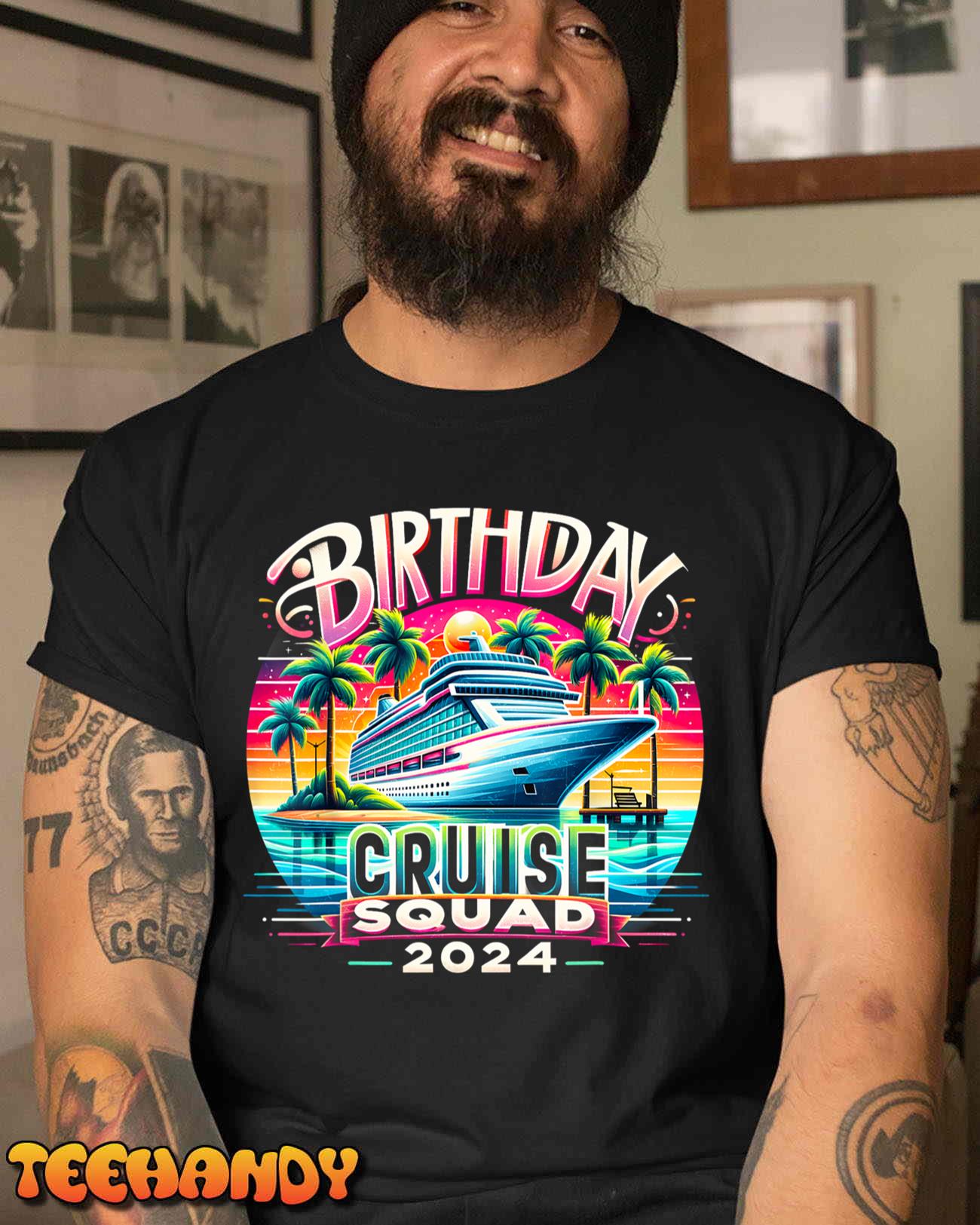 Birthday Cruise Squad 2024 Funny Birthday Party Cruise Squad T-Shirt