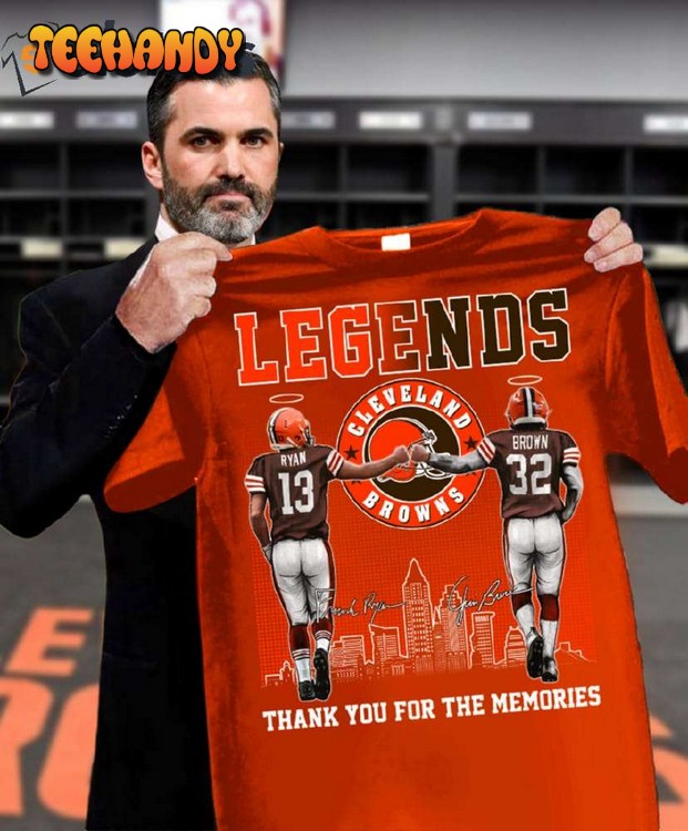 Browns Legends Frank Ryan Jim Brown Thank You For The Memories Shirt