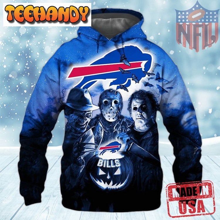 Bulk Buffalo Bills Hoodie 3D Halloween Horror Gift For Fans