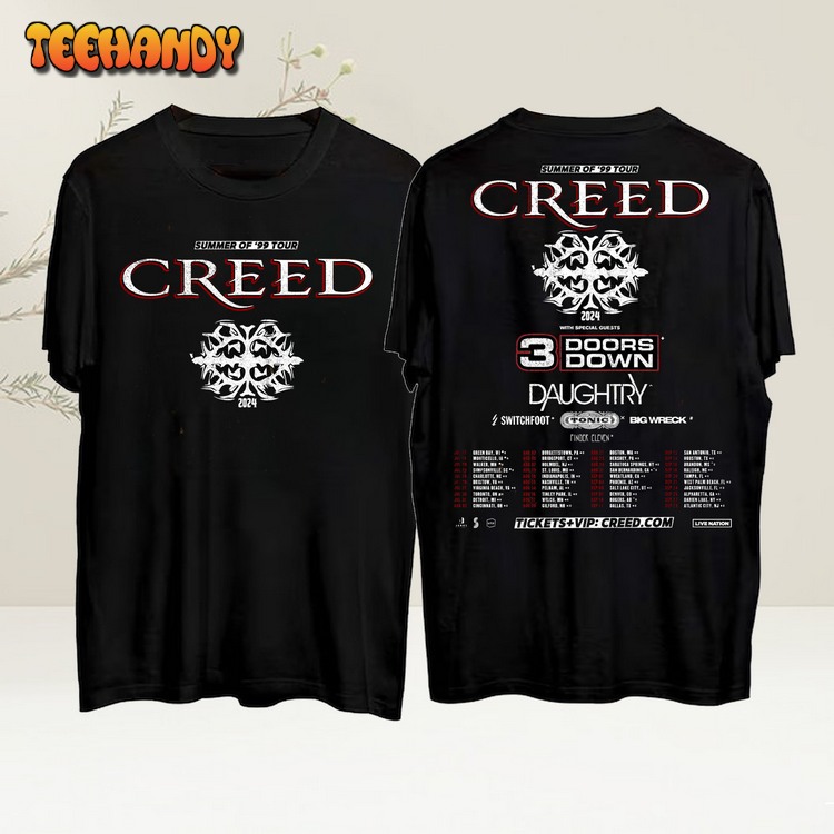 Creed Band 2024 Tour Summer of ’99 Tour Shirt