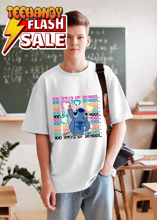 Disney School Matching Shirt,100Th Day Of School Stitch Back To School Shirt