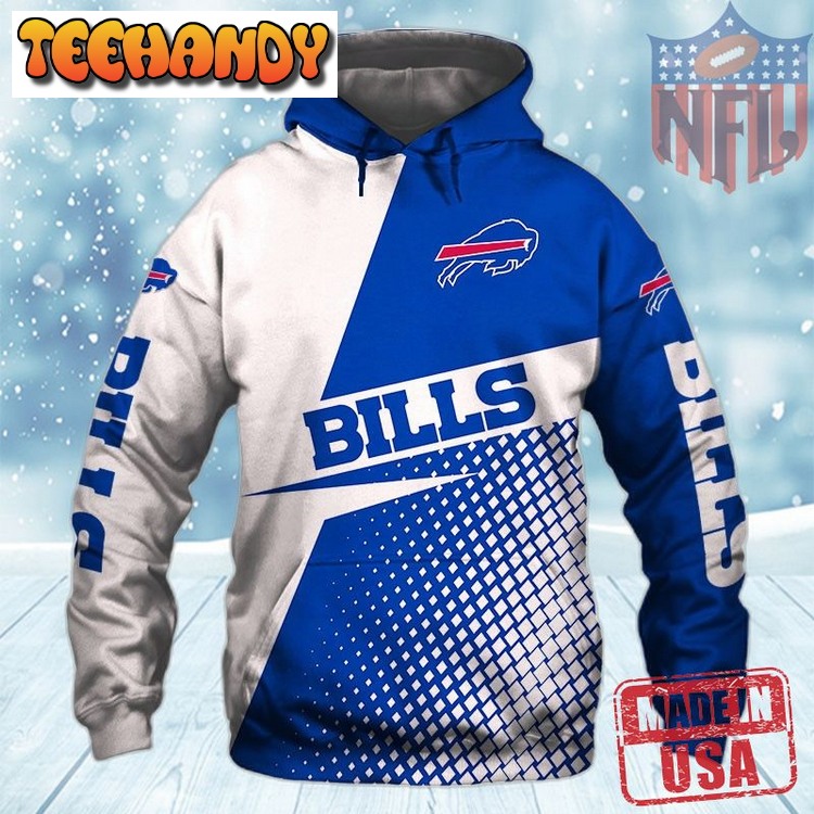 Luxury 3D Buffalo Bills Hoodie For Men Longsleeve 3D Hoodie