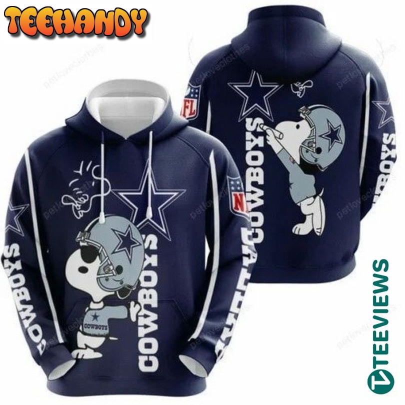 Matching Family Snoopy 3D Hoodie Dallas Cowboys NFL Fan