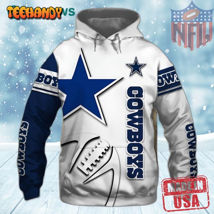 Mens 3D Hoodies Dallas Cowboys Graphic Sweatshirts Pullover