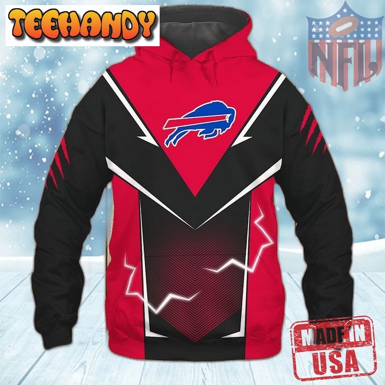 Mens Buffalo Bills 3D Hoodie With Lightning Graphic Best Gift For Men