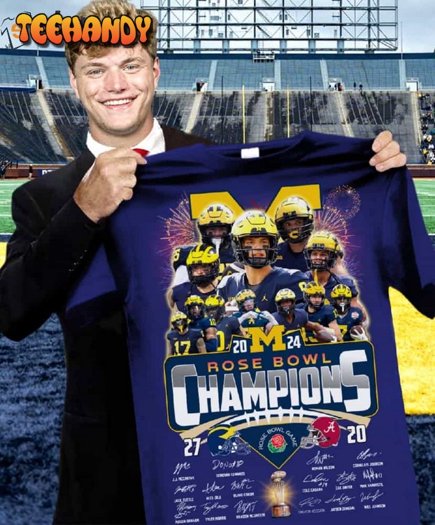 Michigan 2024 Rose Bowl Champions Michigan 27-20 Alabama Shirt