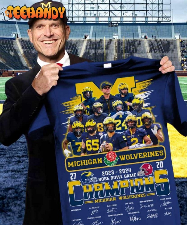 Michigan Beats Alabama 27-20 Rose Bowl Game 2024 Champions Shirt