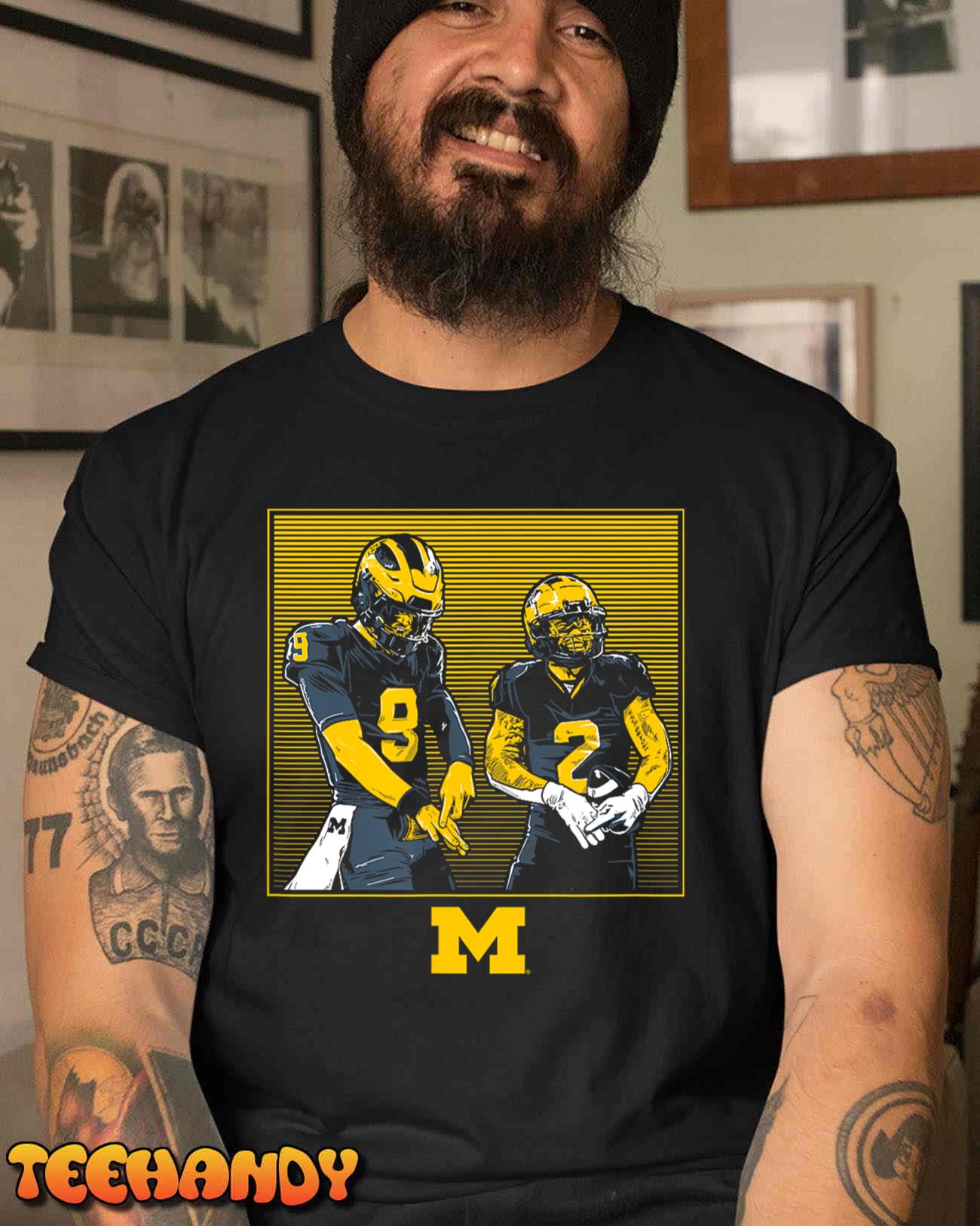 Michigan Football J.J. McCarthy & Blake Corum Rings License T-Shirt