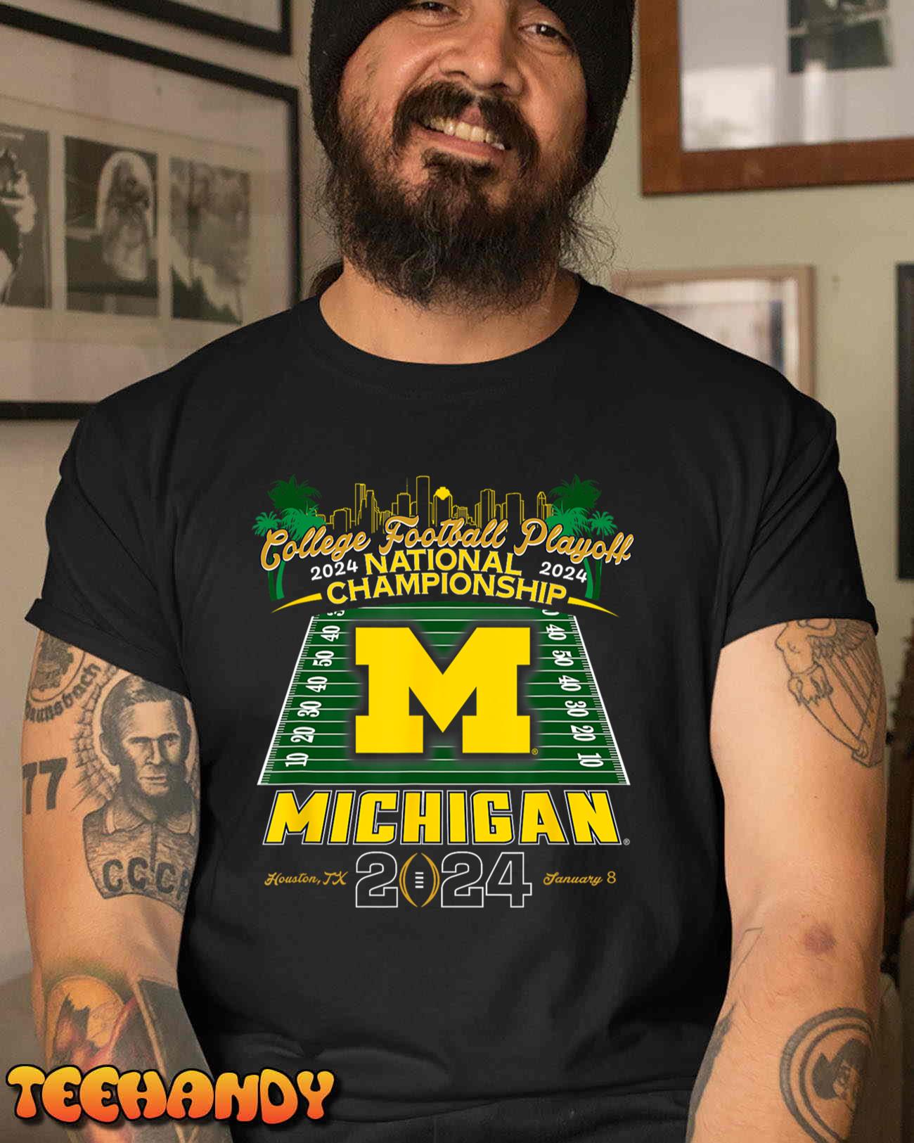 Michigan Wolverines 2024 CFP National Championship Houston T-Shirt