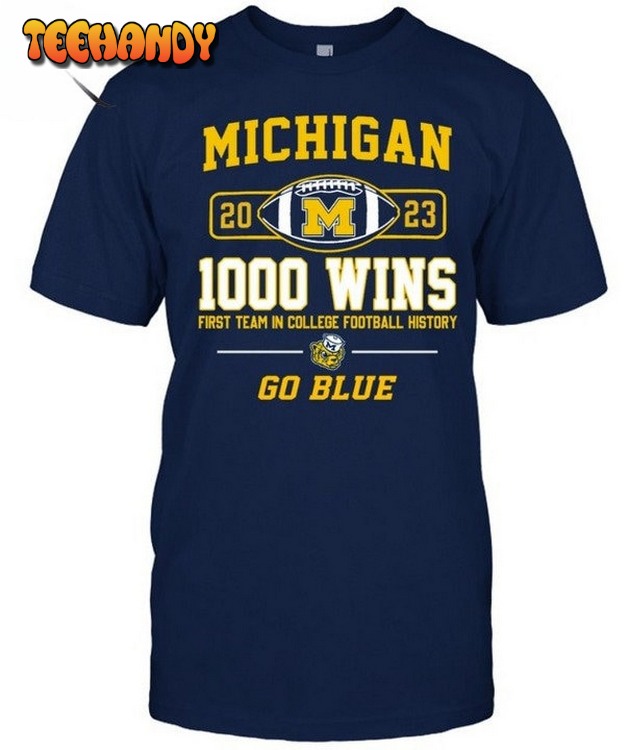 Michigan Wolverines T Shirt, 1000 Wins History Back To Back Shirt