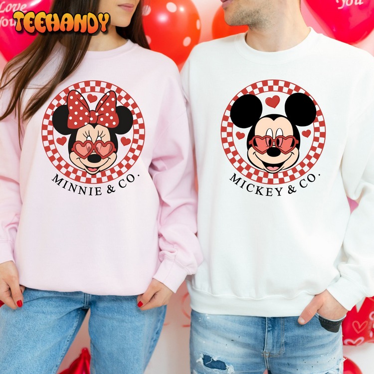 Mickey Minnie Valentine Shirt,Disney Valentine Sweatshirt