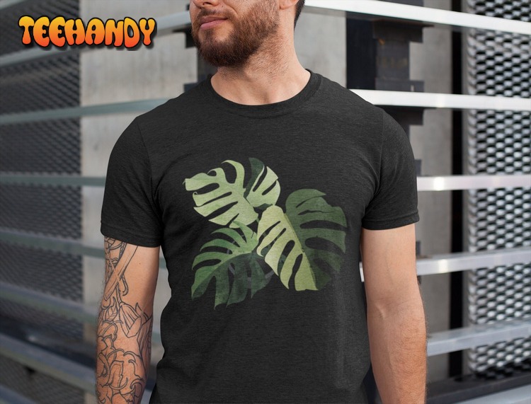 Monstera Leaf Shirt, Plant Shirt, Monstera Deliciosa, Houseplant Shirt