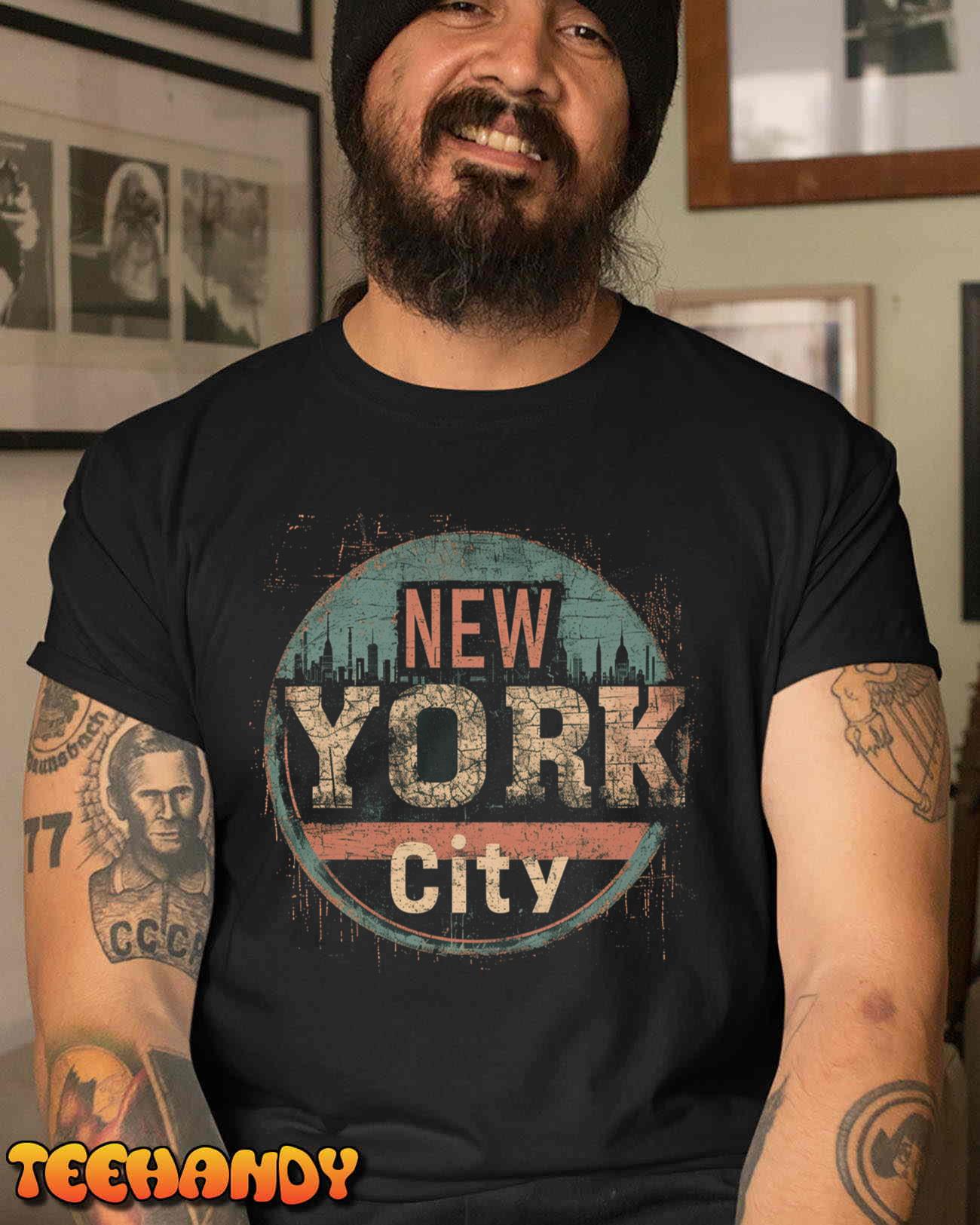 New York NY City Vintage 70s 80s 90s Retro Matching Family Long Sleeve T-Shirt