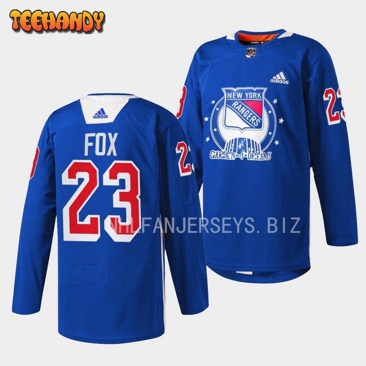 New York Rangers Adam Fox Garden of Dreams Blue Jersey