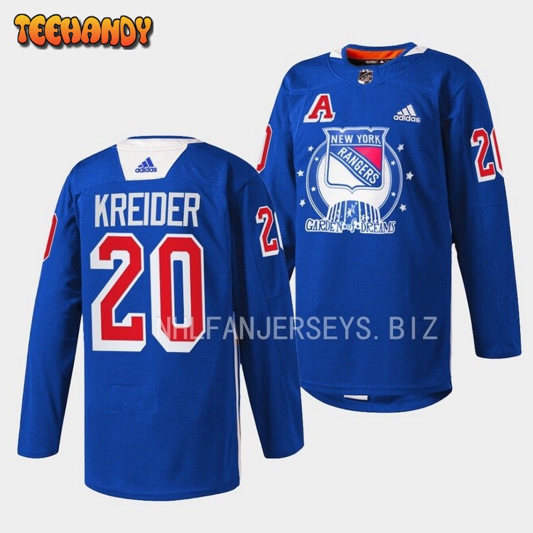New York Rangers Chris Kreider Garden of Dreams Blue Jersey