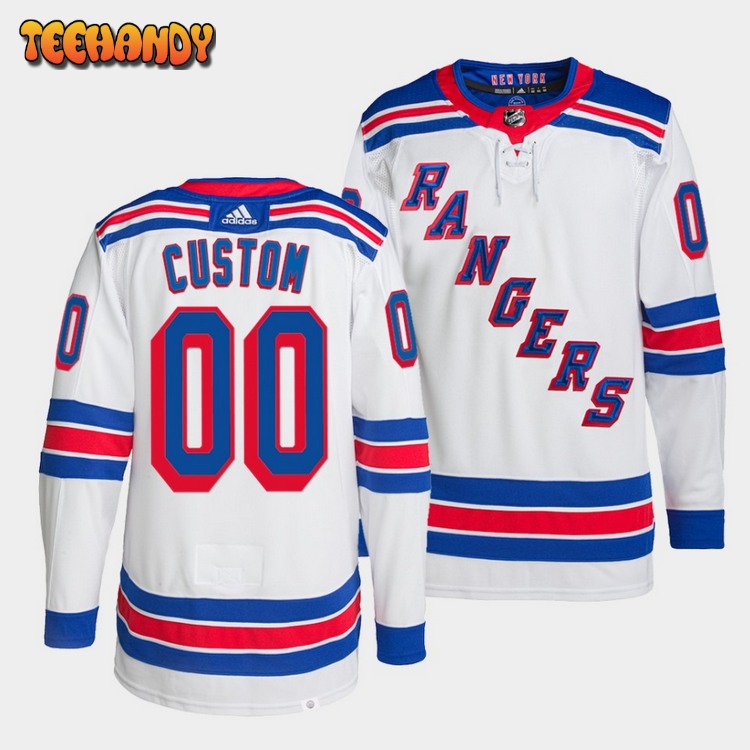 New York Rangers Custom Away White Jersey