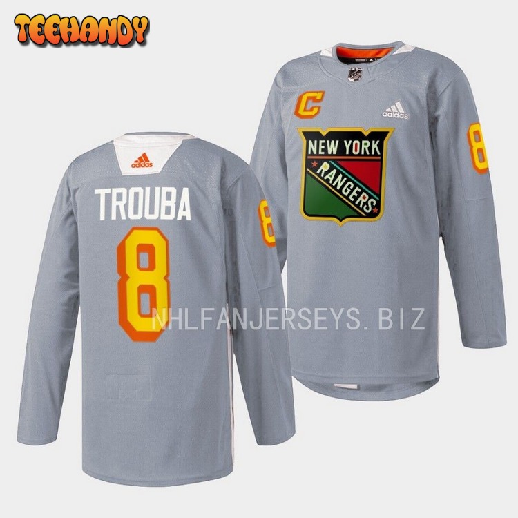 New York Rangers Jacob Trouba 2023 Black History Night Grey Jersey