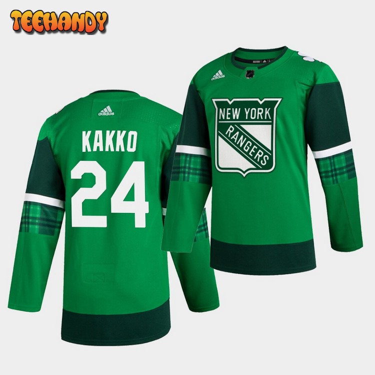 New York Rangers Kaapo Kakko St. Patrick’s Day Green Player Jersey