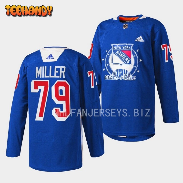 New York Rangers K’Andre Miller Garden of Dreams Blue Jersey