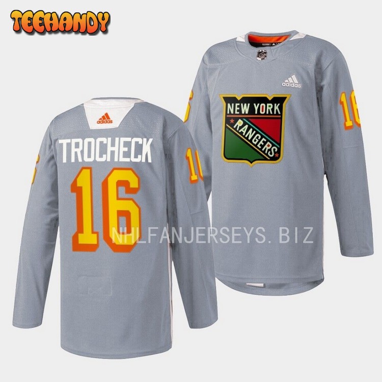 New York Rangers Vincent Trocheck 2023 Black History Night Grey Jersey