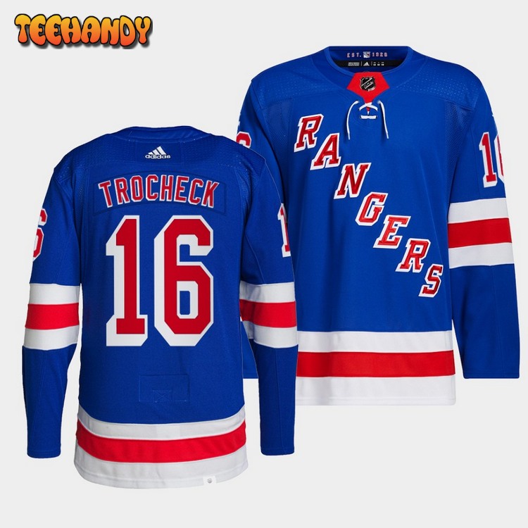 New York Rangers Vincent Trochecky Primegreen Home Royal Jerse