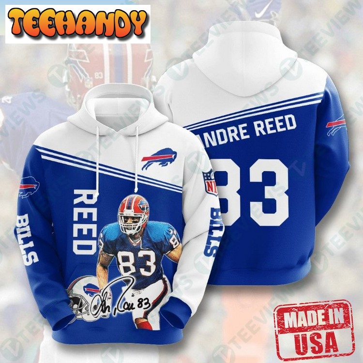 Nfl Buffalo Bills Andre Reed 3D Graphic Hoodies