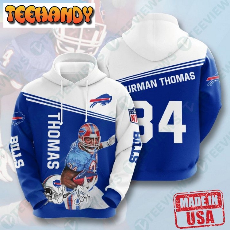 Nfl Buffalo Bills Thurman Thomas Vintage Sports Hoodies