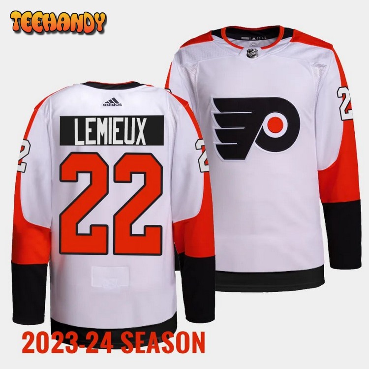 Philadelphia Flyers Brendan Lemieux 2023 2024 Away White Jersey