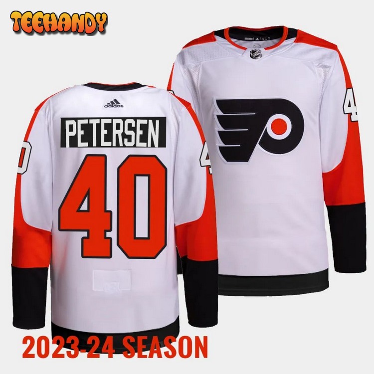 Philadelphia Flyers Cal Petersen 2023 2024 Away White Jersey