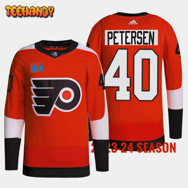 Philadelphia Flyers Cal Petersen 2023 2024 Home Burnt Orange Jersey