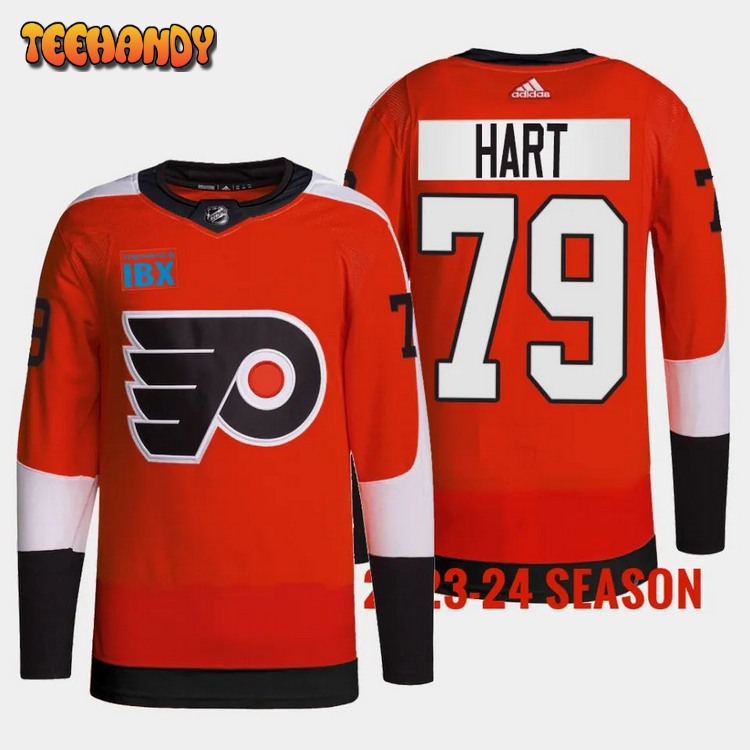 Philadelphia Flyers Carter Hart 2023 2024 Home Burnt Orange Jersey