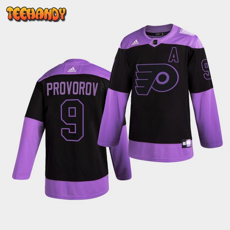 Philadelphia Flyers Ivan Provorov HockeyFightsCancer Purple Jersey