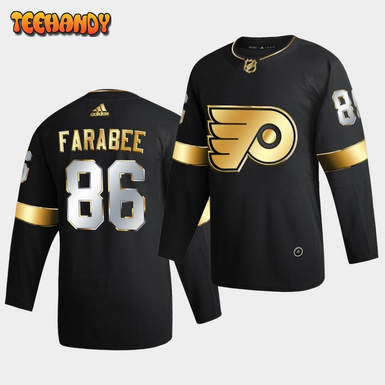 Philadelphia Flyers Joel Farabee Golden Edition Limited Black Jersey