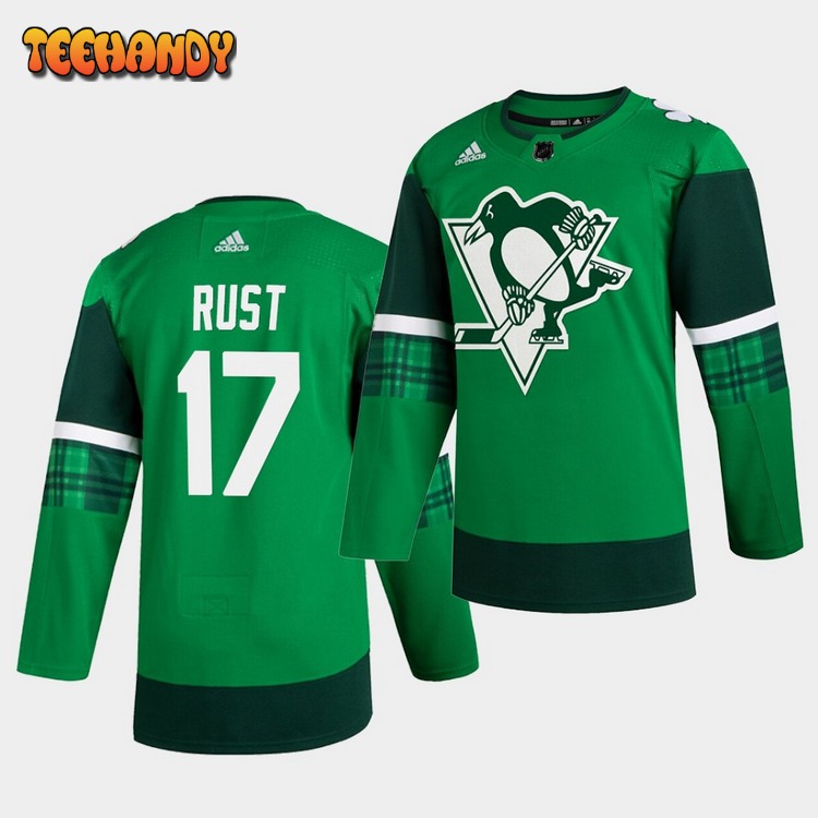 Pittsburgh Penguins Bryan Rust St. Patrick’s Day Green Player Jersey