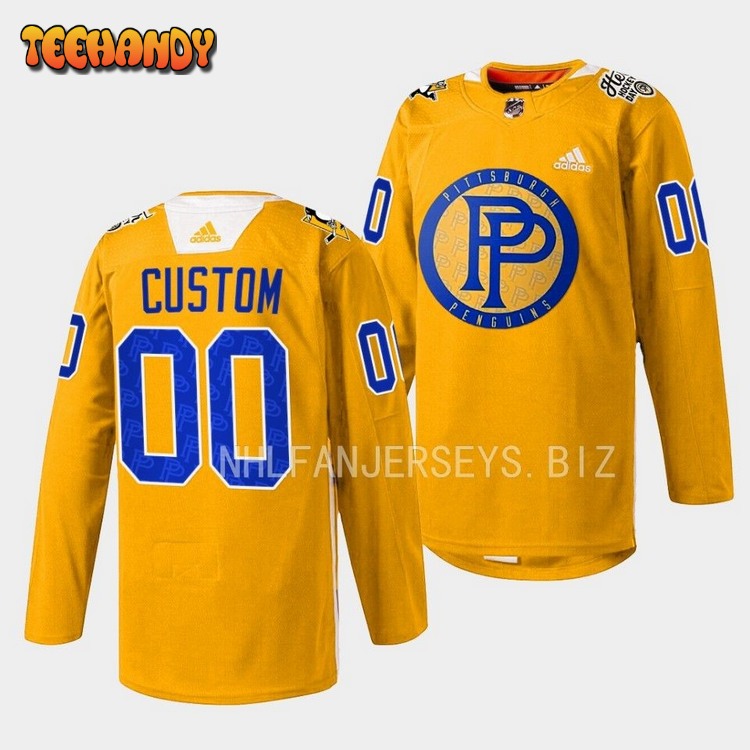 Pittsburgh Penguins Custom 2023 Pennies-inspired Yellow Special Jersey