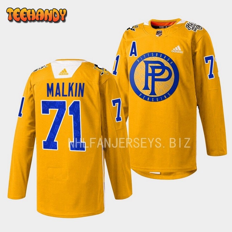Pittsburgh Penguins Evgeni Malkin 2023 Pennies-inspired Yellow Special Jersey