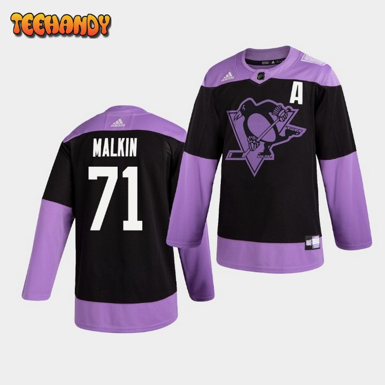 Pittsburgh Penguins Evgeni Malkin Practice Hockey Fights Cancer Jersey