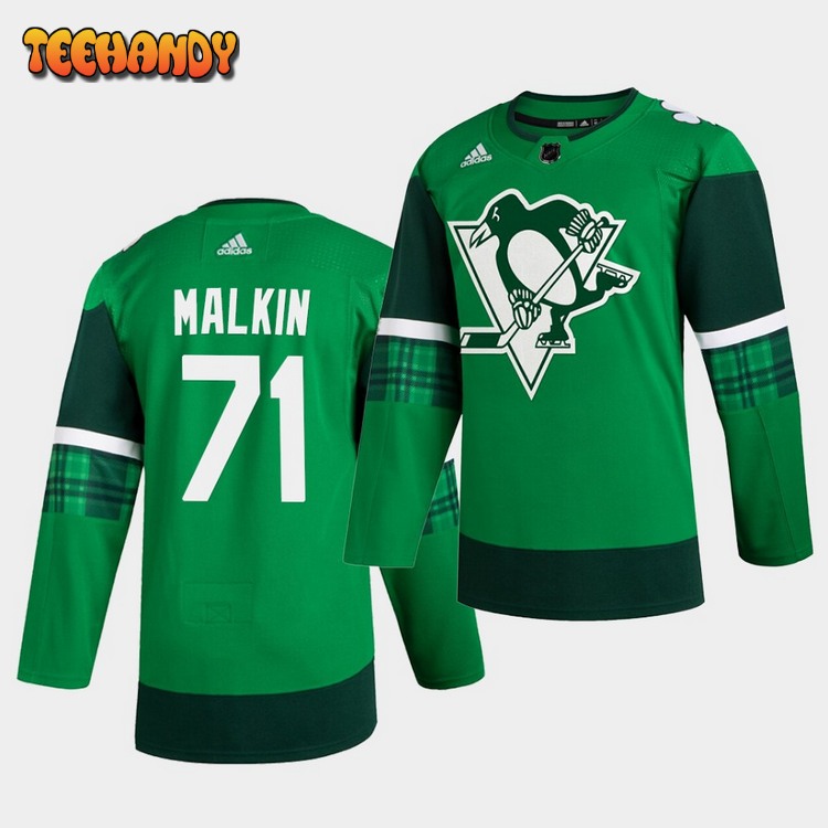 Pittsburgh Penguins Evgeni Malkin St. Patrick’s Day Green Player Jersey