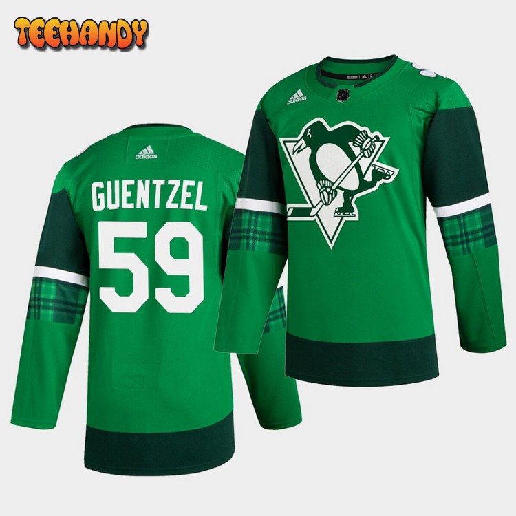 Pittsburgh Penguins Jake Guentzel St. Patrick’s Day Green Player Jersey