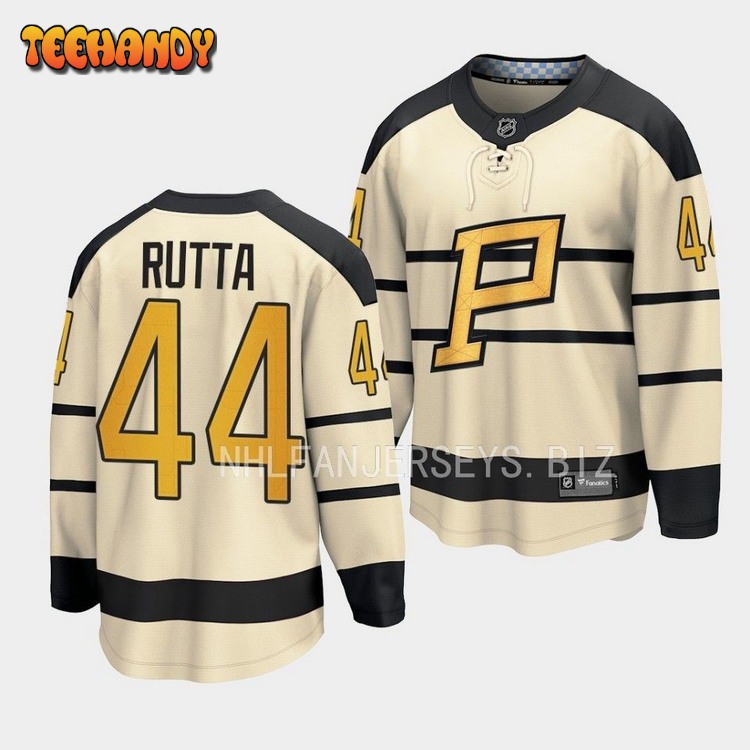 Pittsburgh Penguins Jan Rutta 2023 Winter Classic Cream Jersey