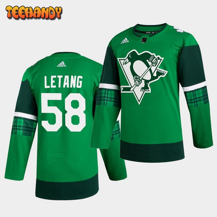 Pittsburgh Penguins Kris Letang St. Patrick’s Day Green Player Jersey