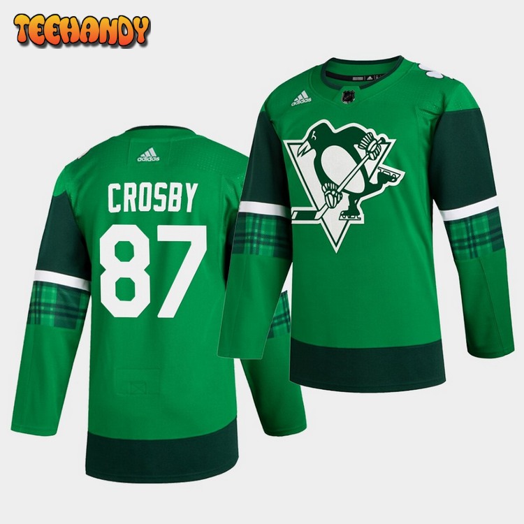 Pittsburgh Penguins Sidney Crosby St. Patrick’s Day Green Player Jersey