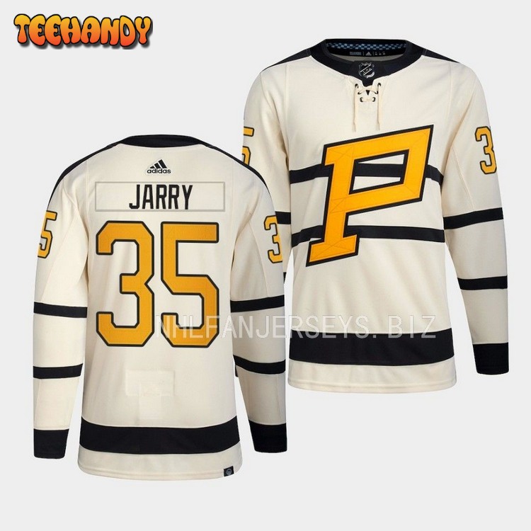 Pittsburgh Penguins Tristan Jarry 2023 Winter Classic Cream Jersey