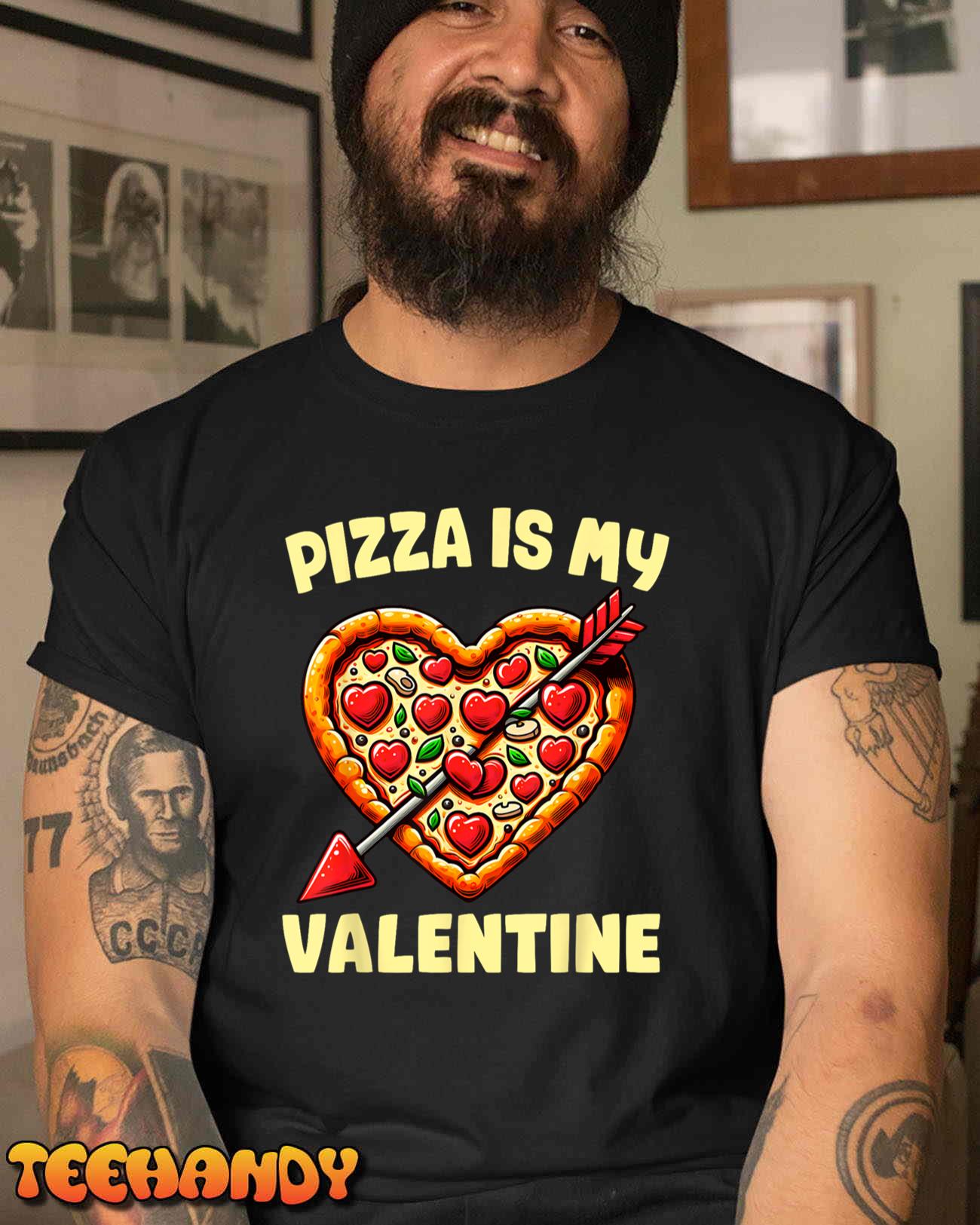 Pizza Is My Valentine Funny Valentines Day Boys Girls Kids T-Shirt