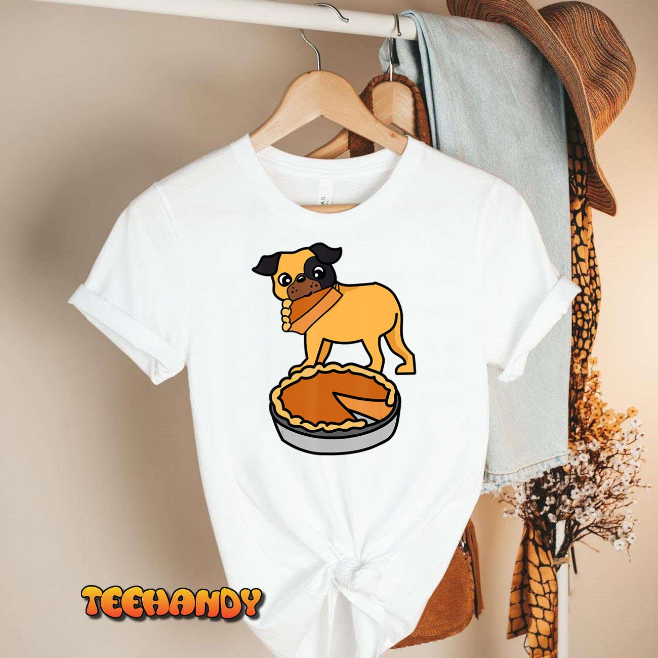 Pug Puppy Dog Pumpkin Pie Thanksgiving Day T-Shirt
