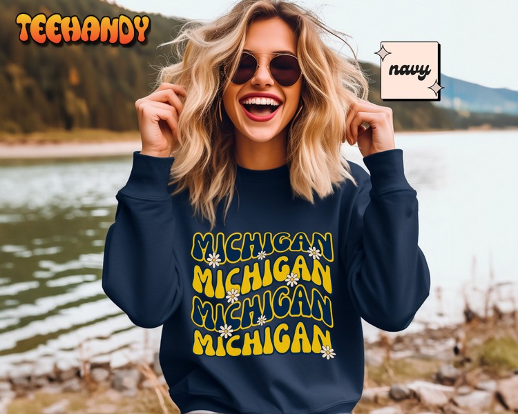 Retro Michigan Game Day Sweatshirt, Michigan College Football Shirt