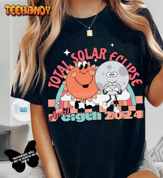 Retro Total Solar Eclipse 2024 Comfort Colors T-Shirts