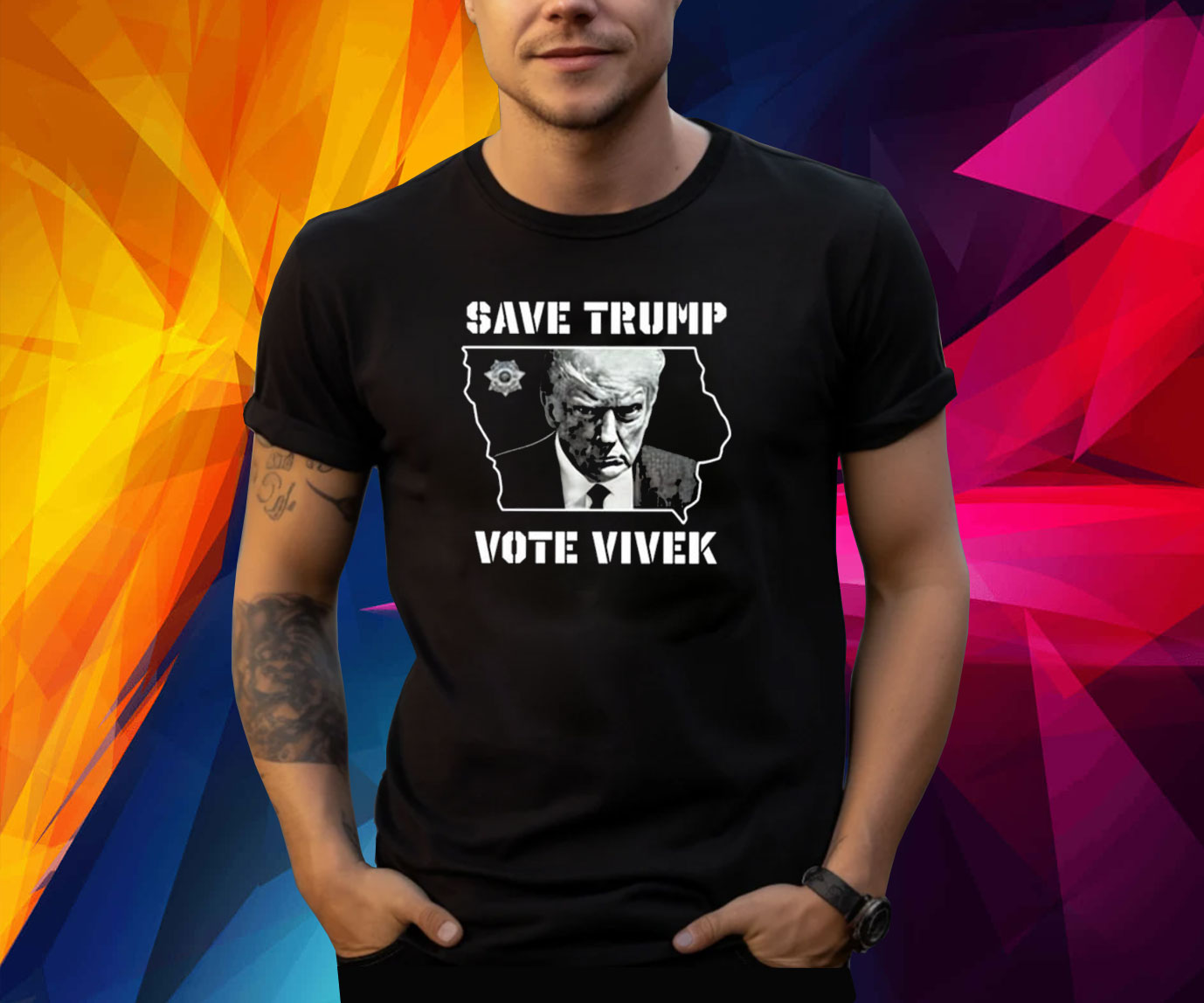 Save Trump Vote Vivek Iowa Map T-Shirt