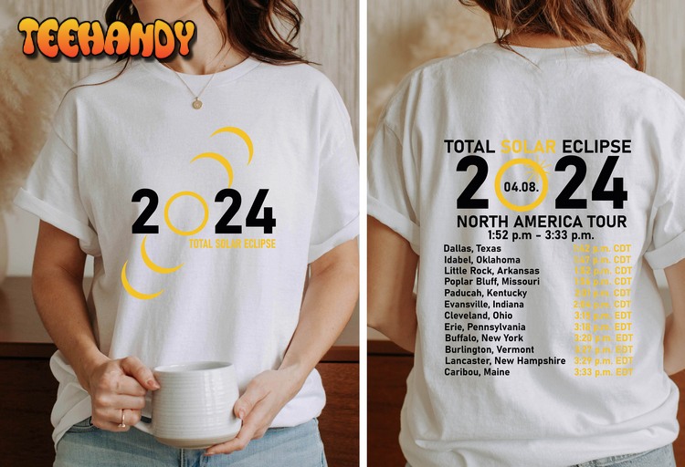 Total Solar Eclipse 2024 Shirt, Double-Sided Shirt, April 8th 2024 Unisex Sweatshirt